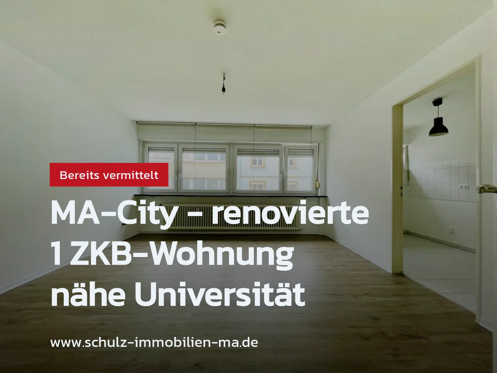 Nicht mehr verfügbar: MA-City – renovierte 1 ZKB-Wohnung nähe Universität