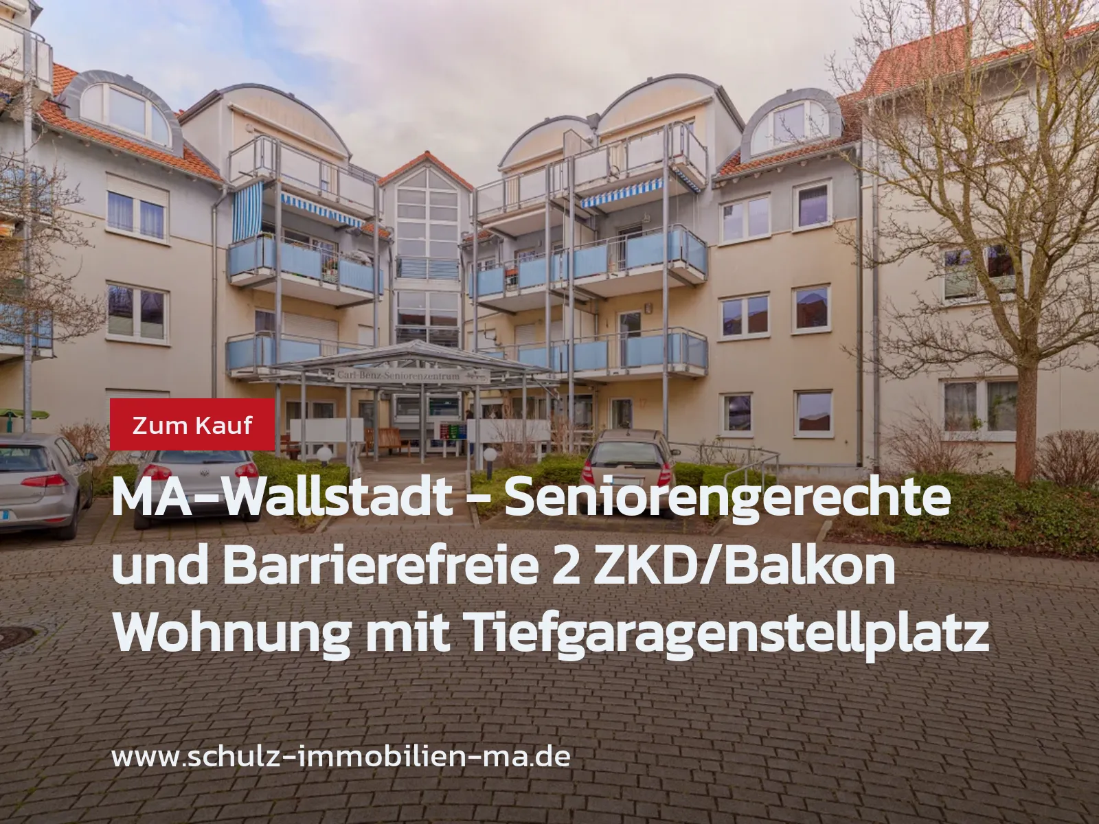 Neu im Angebot: MA-Wallstadt – Seniorengerechte und Barrierefreie 2 ZKD/Balkon Wohnung mit Tiefgaragenstellplatz