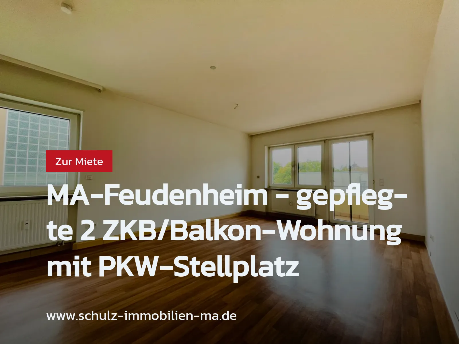 Neu im Angebot: MA-Feudenheim – gepflegte 2 ZKB/Balkon-Wohnung mit PKW-Stellplatz