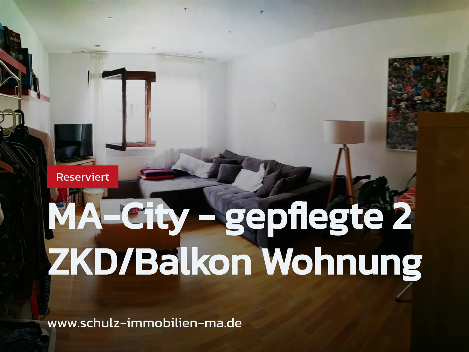 Neu im Angebot: MA-City – gepflegte 2 ZKD/Balkon Wohnung