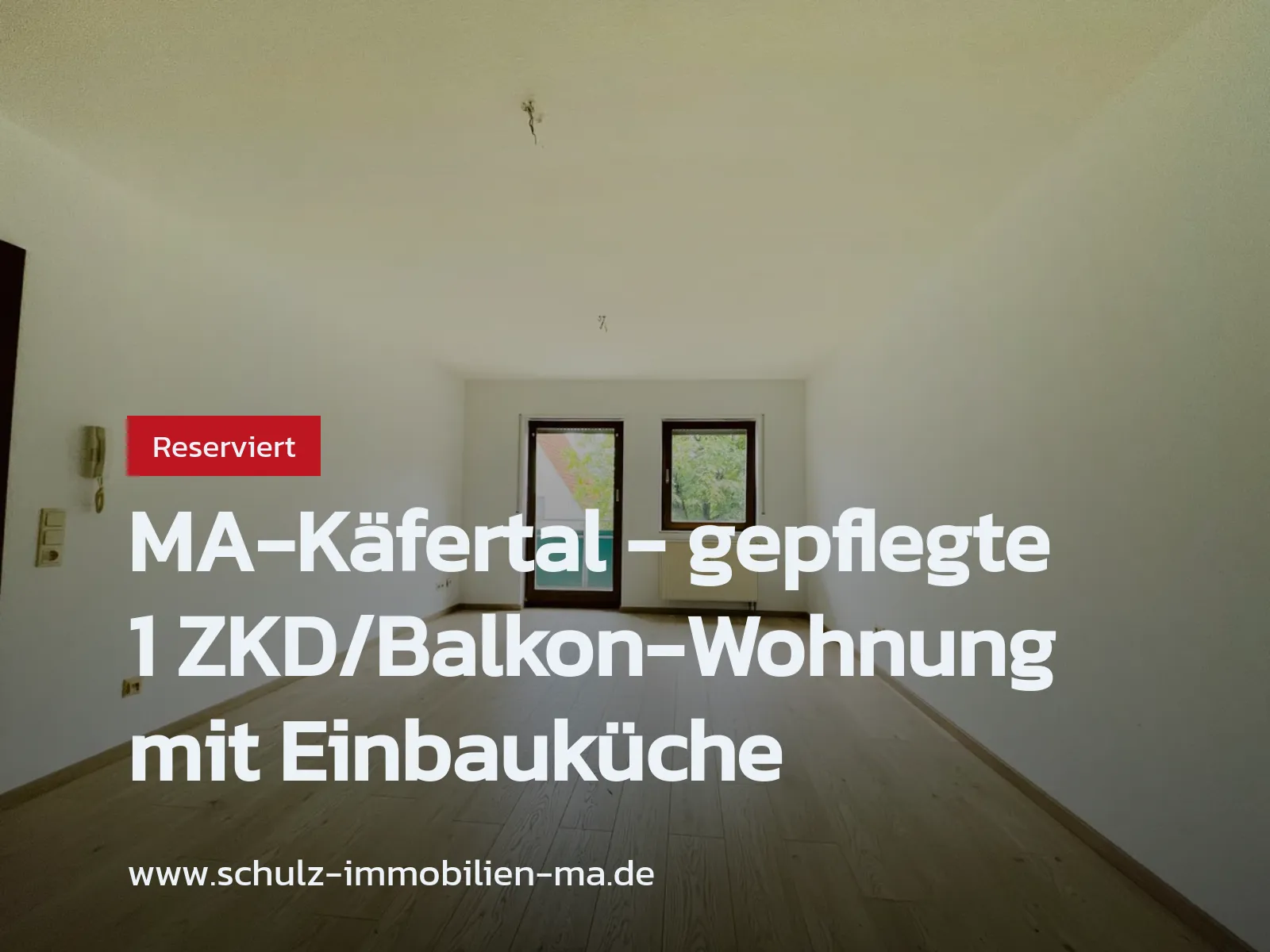 Neu im Angebot: MA-Käfertal – gepflegte 1 ZKD/Balkon-Wohnung mit Einbauküche