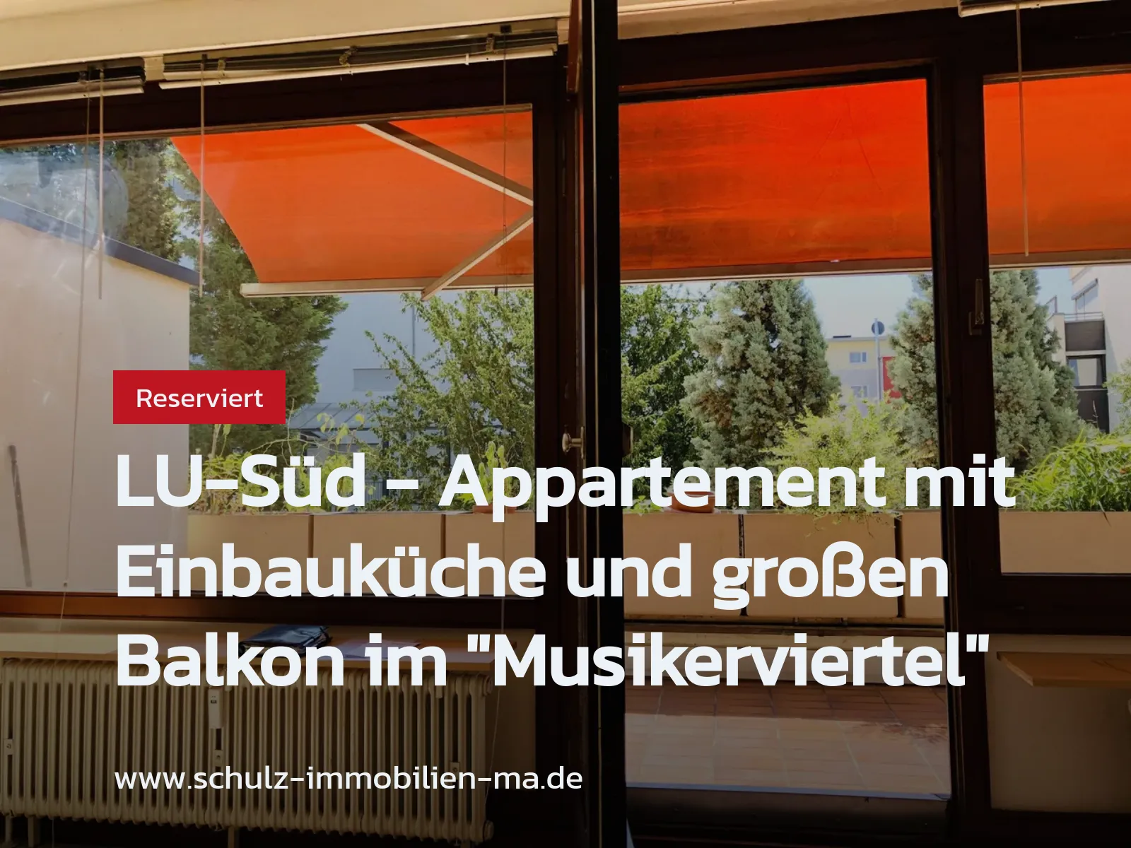 Neu im Angebot: LU-Süd – Appartement mit Einbauküche und großen Balkon im „Musikerviertel“