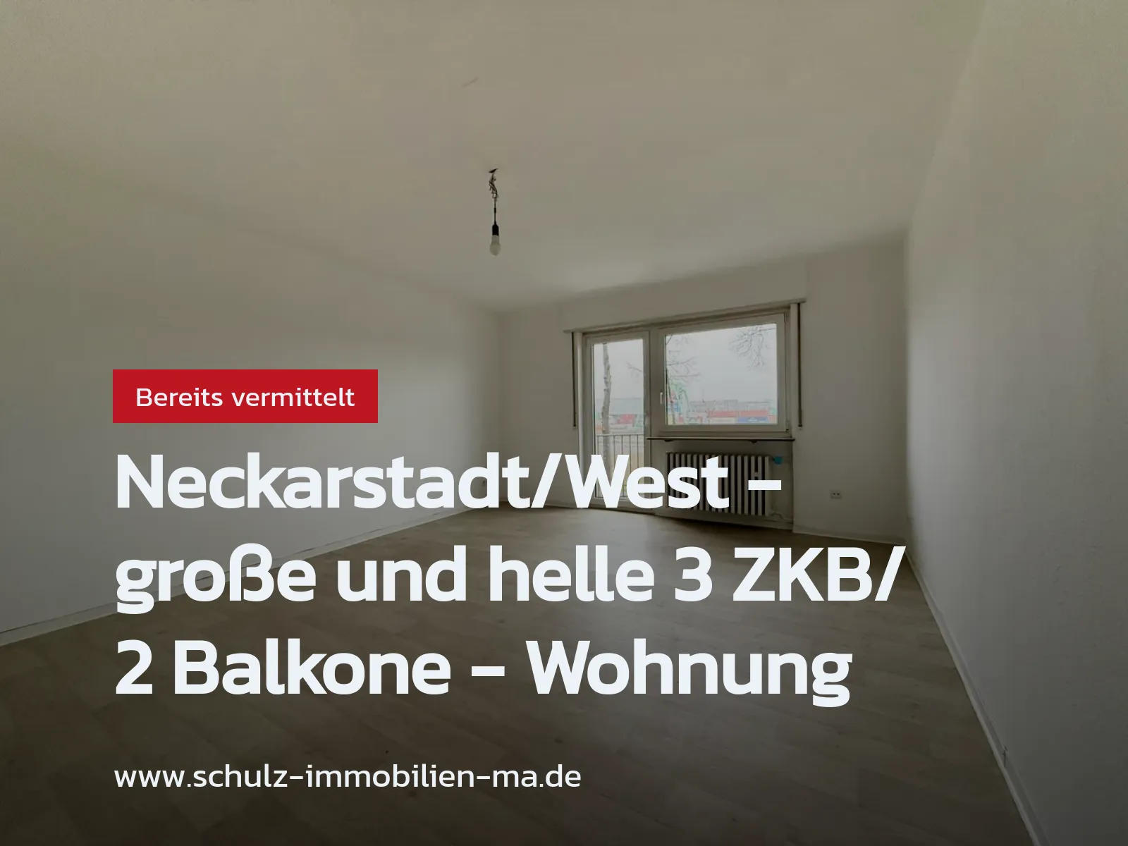 Neu im Angebot: Neckarstadt/West – große und helle 3 ZKB/ 2 Balkone – Wohnung