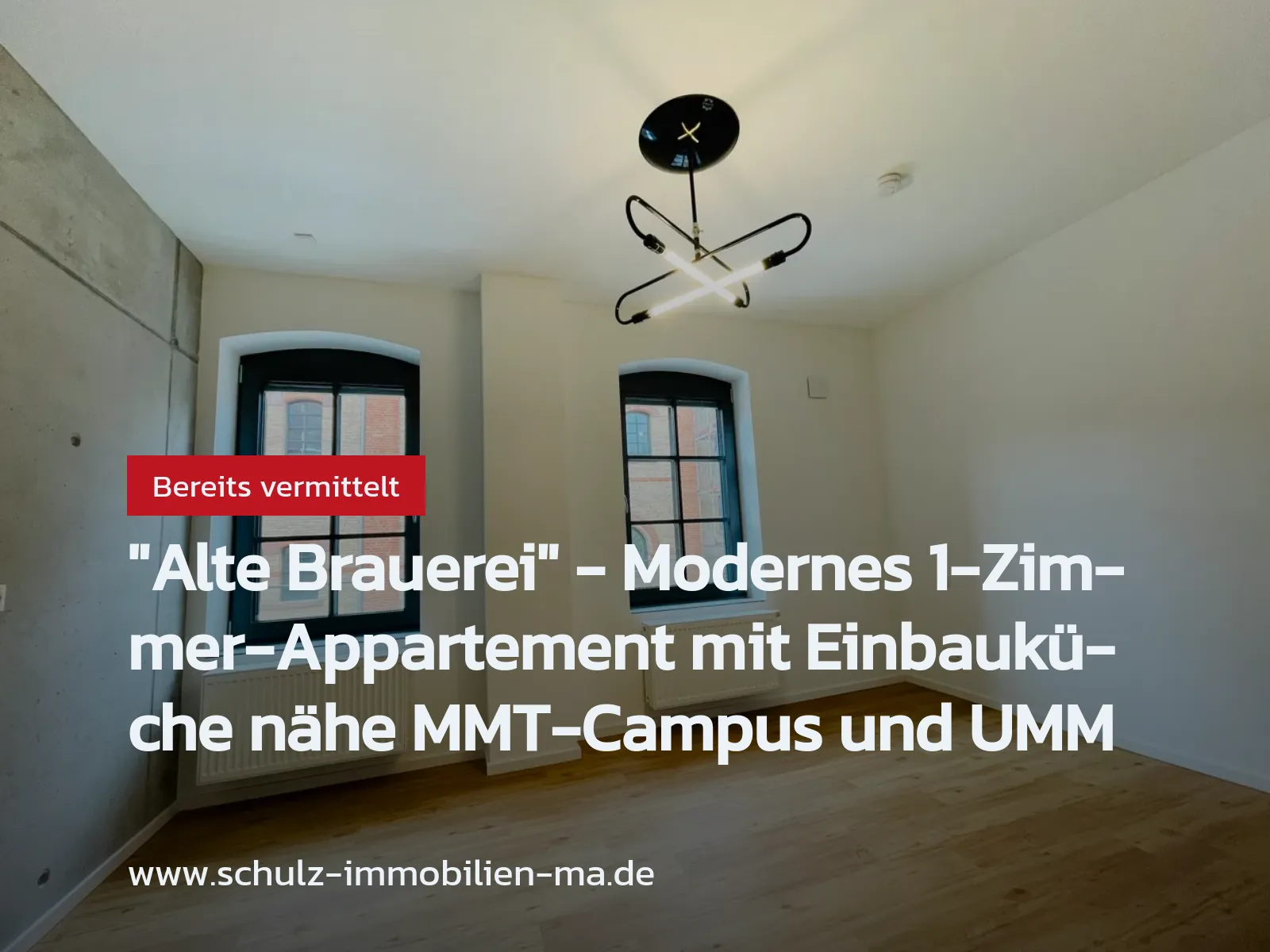 Nicht mehr verfügbar: „Alte Brauerei“ – Modernes 1-Zimmer-Appartement mit Einbauküche nähe MMT-Campus und UMM