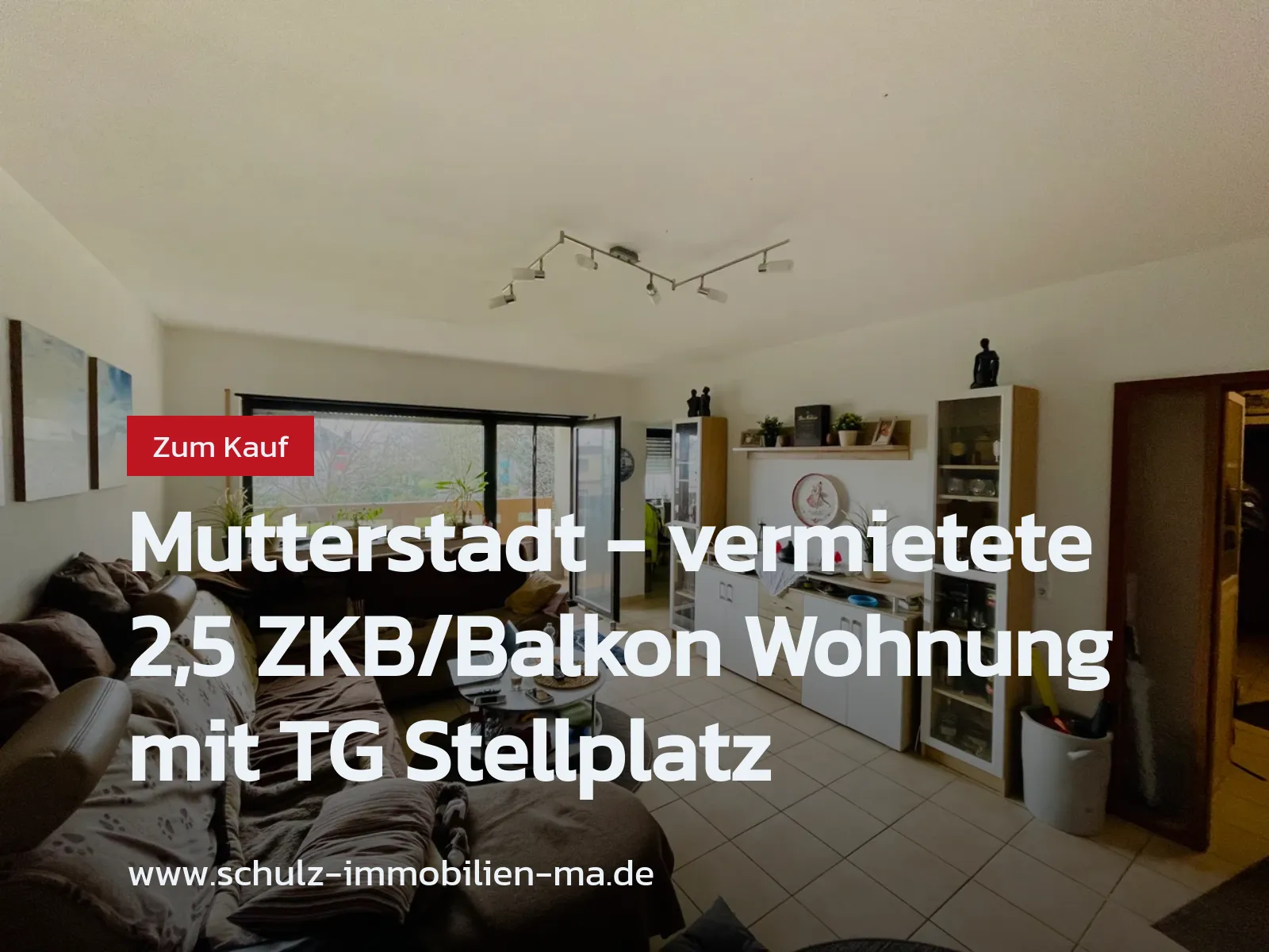 Neu im Angebot: Mutterstadt – vermietete 2,5 ZKB/Balkon Wohnung mit TG Stellplatz