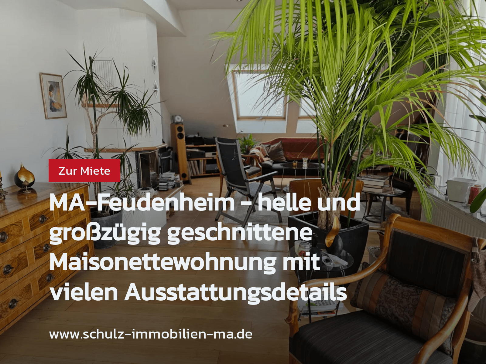 Nicht mehr verfügbar: MA-Feudenheim – helle und großzügig geschnittene Maisonettewohnung mit vielen Ausstattungsdetails