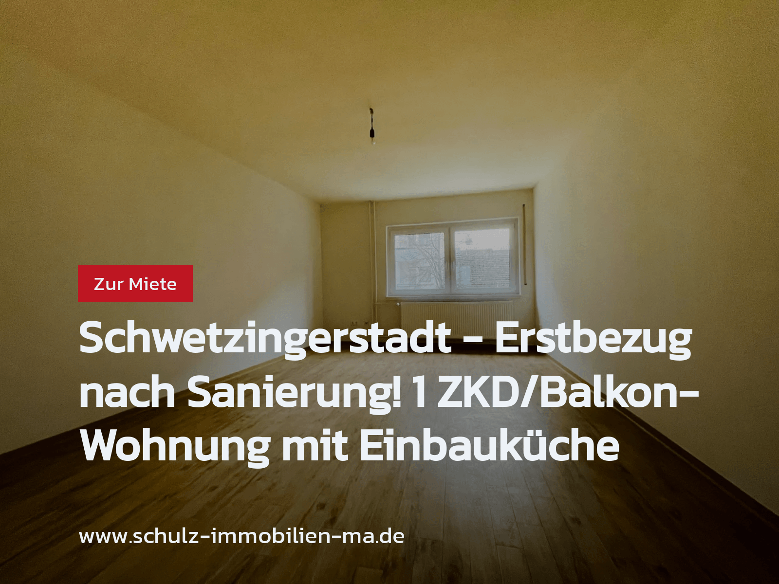Neu im Angebot: Schwetzingerstadt – Erstbezug nach Sanierung! 1 ZKD/Balkon-Wohnung mit Einbauküche