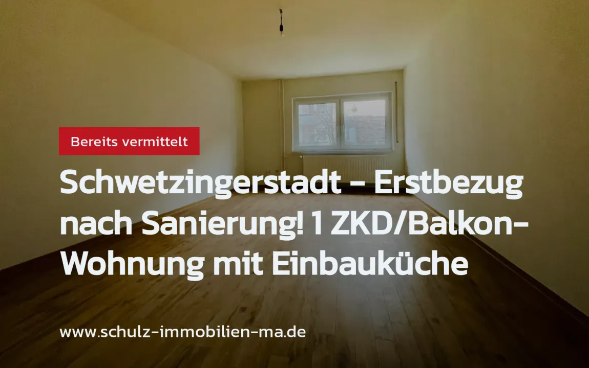 Nicht mehr verfügbar: Schwetzingerstadt – Erstbezug nach Sanierung! 1 ZKD/Balkon-Wohnung mit Einbauküche