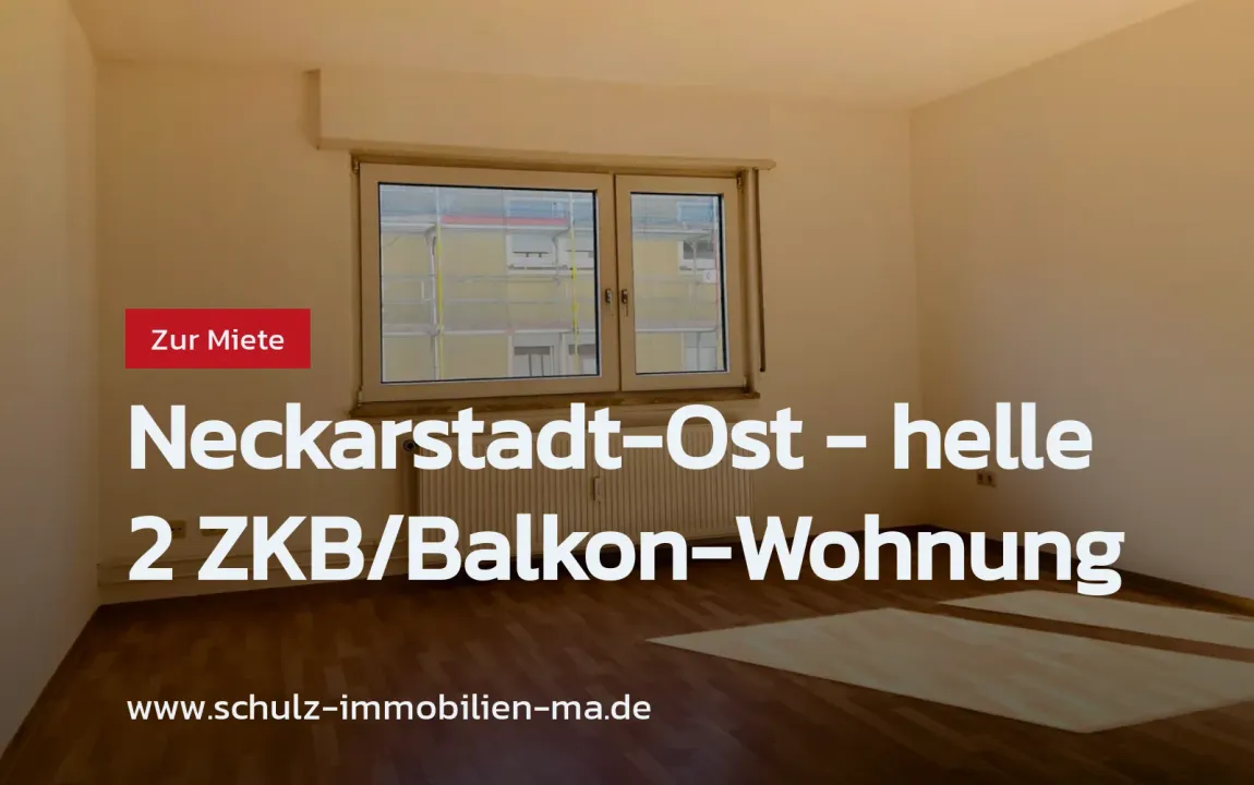 Neu im Angebot: Neckarstadt-Ost – helle 2 ZKB/Balkon-Wohnung