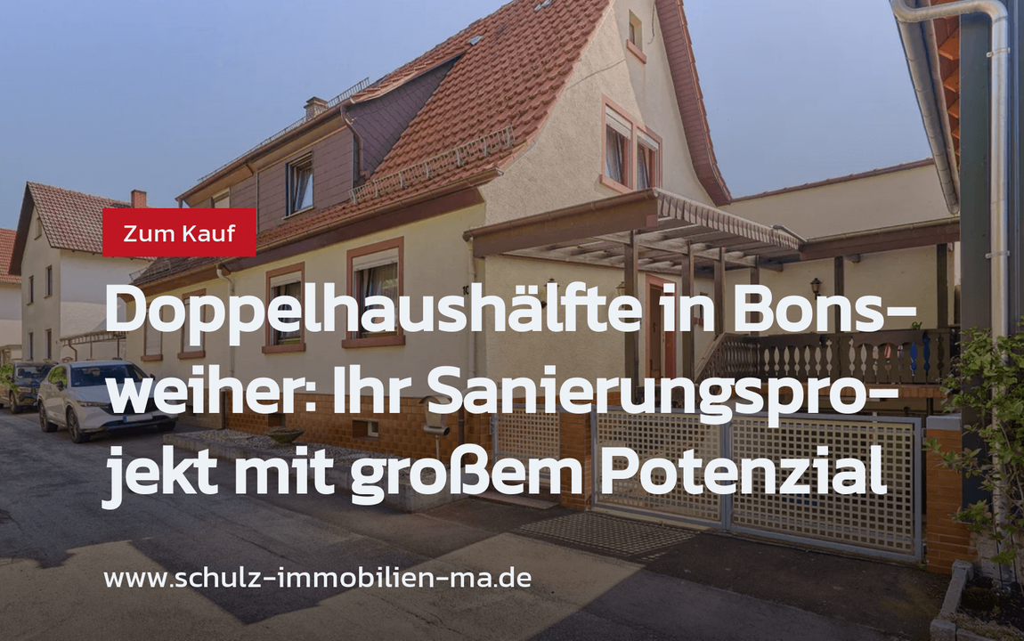 Neu im Angebot: Doppelhaushälfte in Bonsweiher: Ihr Sanierungsprojekt mit großem Potenzial